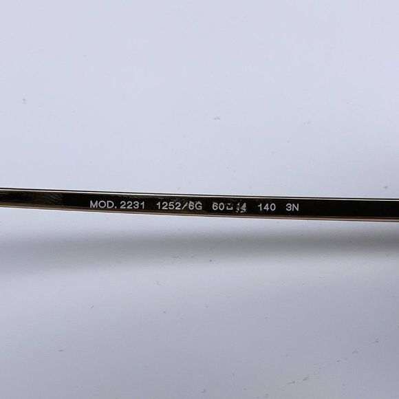 Versace VE2231 12526G Sunglasses Aviator Pale Gold Rimless Mirrored Women - Picture 10 of 10